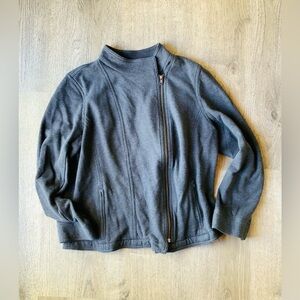J. Jill Gray Zip-Up Casual Jacket XL